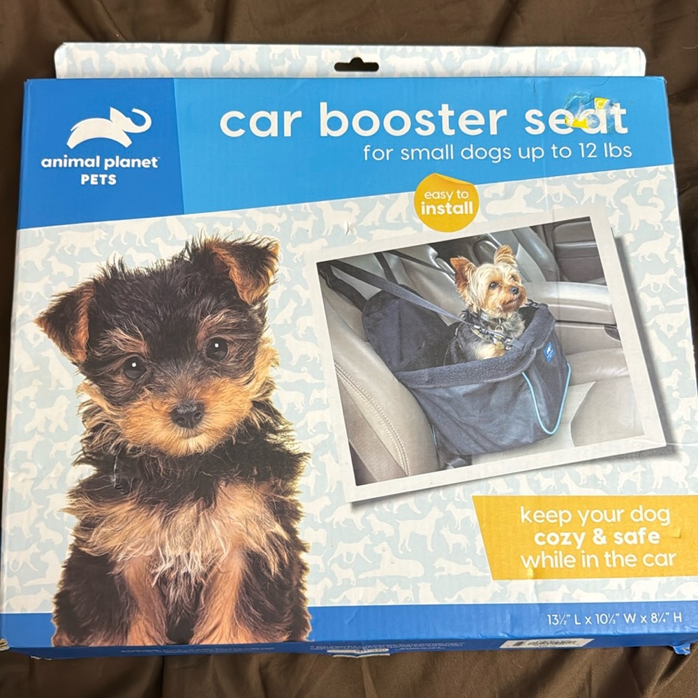 Car booster seat for small dogs up to 12 pounds